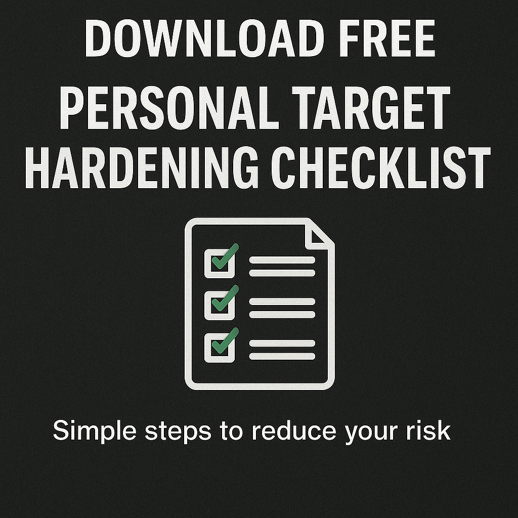 Free – Personal Target Hardening Checklist